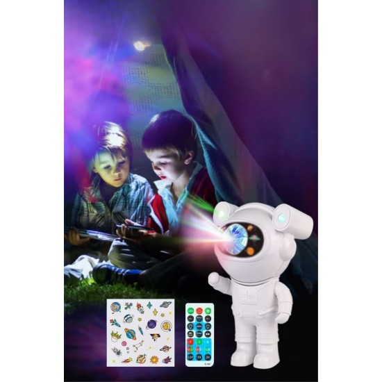 Robinanka® Stickerlı ,Kumandalı ASTRONOT Model Gece Lambası