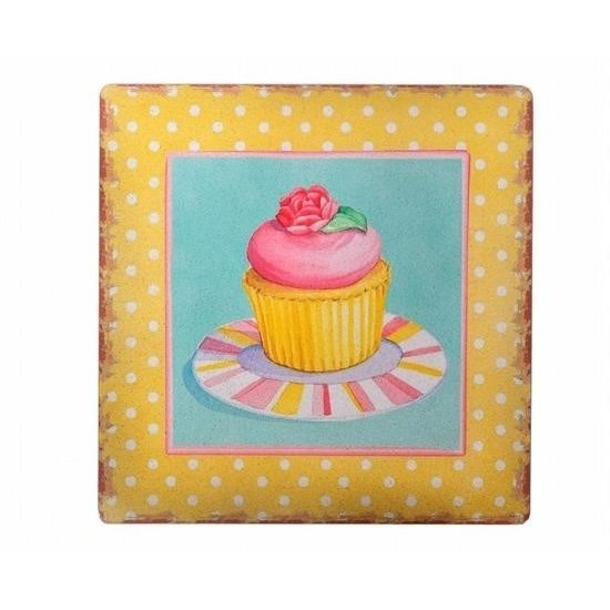 Robinanka® Decotown Duvar Panosu 40*40 Cup Cake Muffin Motifli Duvar Süsü