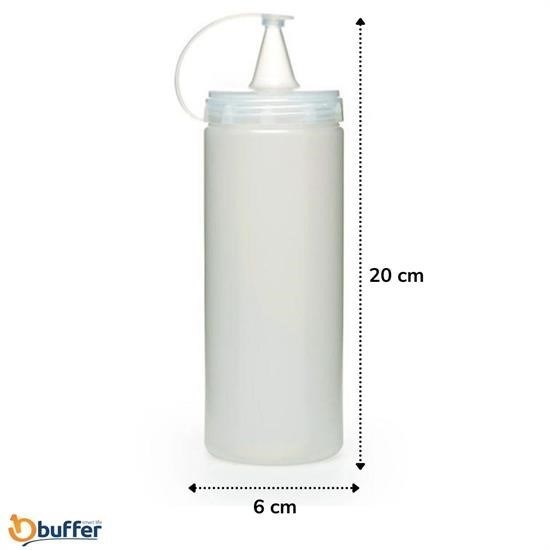 Robinanka® Şeffaf Kapaklı Sızdırmaz Yağlık Sosluk Şişesi Plastik Yağdanlık 400 ml AP-9028