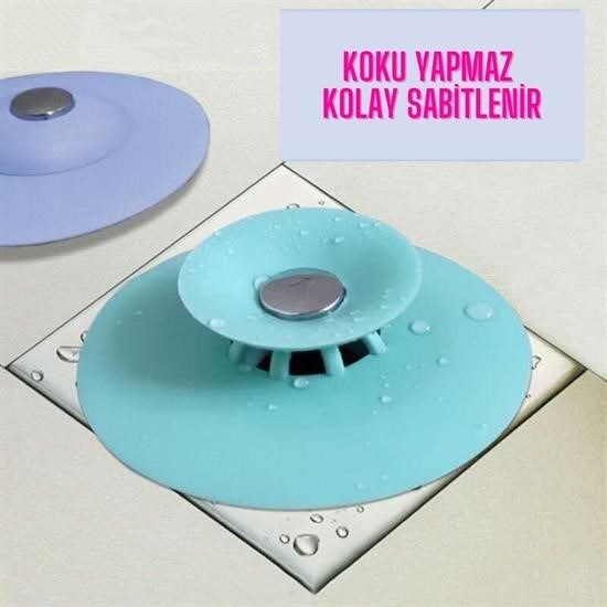 Robinanka® Silikon Malzeme Banyo Mutfak Gider Evye Lavabo İçine Çöp Tıpası Kaydırmaz Süzgeç Çeşitleri M