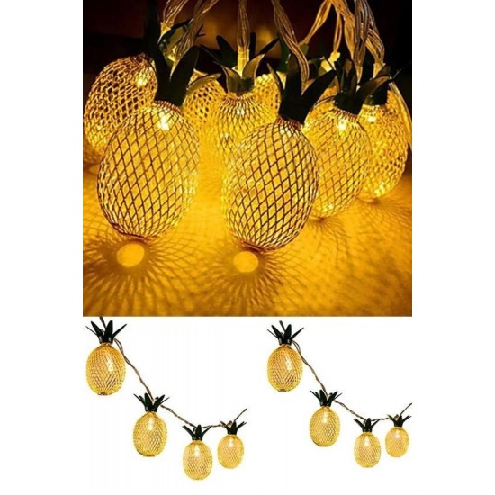 Robinanka® Dekoratif Pilli Pineapple Ananas Pilli Şerit Led Işık (1 Metre)