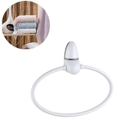 Robinanka® Oval Yuvarlak Halka Havluluk Dekoratif El Havlusu Tutacağı Askısı