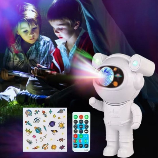 Robinanka® Stickerlı ,Kumandalı ASTRONOT Model Gece Lambası