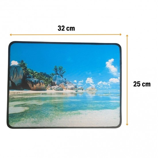  Robinanka® 25x32 cm Küçük Boy Mouse Pad Manzara Ada