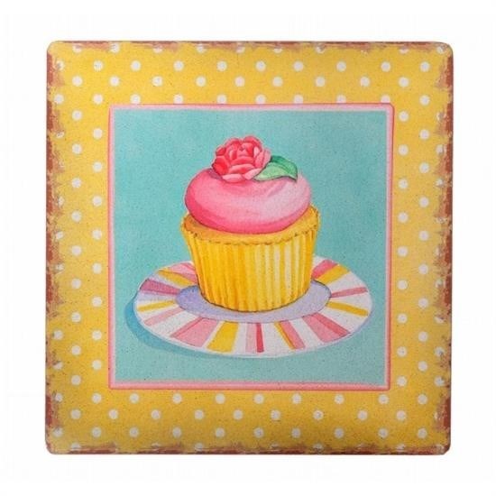 Robinanka® Decotown Duvar Panosu 40*40 Cup Cake Muffin Motifli Duvar Süsü