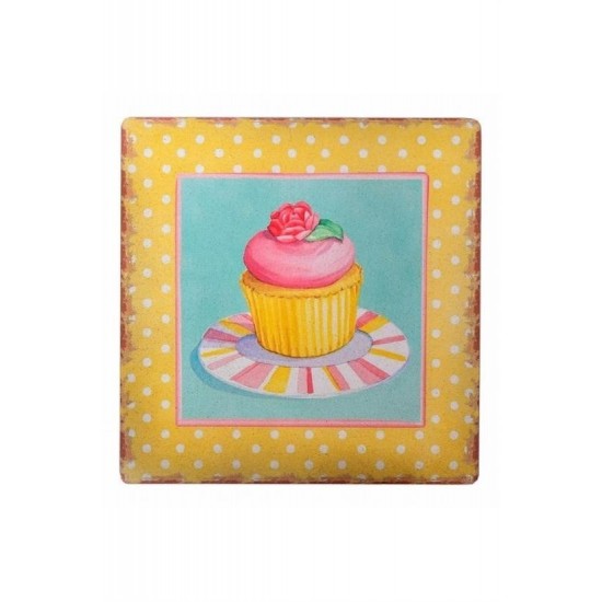 Robinanka® Decotown Duvar Panosu 40*40 Cup Cake Muffin Motifli Duvar Süsü