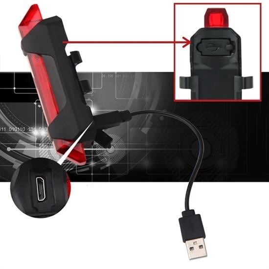 Robinanka® Usb Şarj Edilebilir Parlak Bisiklet Led Lamba Su Geçirmez Güvenlik Uyarı Arka Lamba Işığı