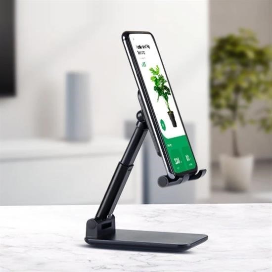 Robinanka® Siyah Aynalı Cep Telefonu Sabitleyici Stand Katlanabilir Ayarlanabilir Telefon Standı