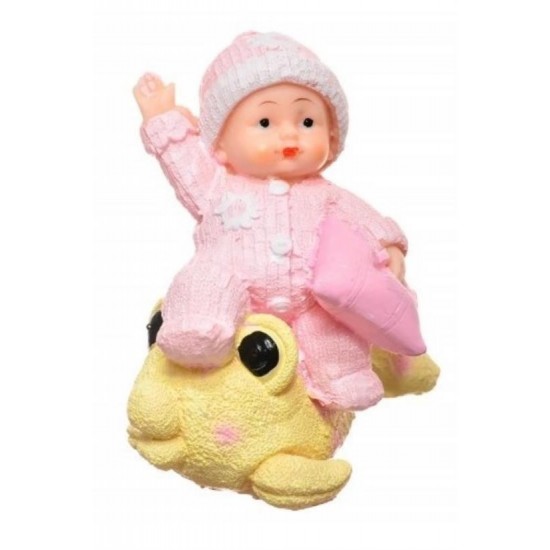 Robinanka® Decotown Hediyelik Sevimli Pembe Bebek Biblo Polyester Süs Eşyası