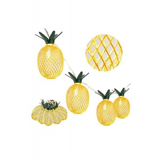 Robinanka® Dekoratif Pilli Pineapple Ananas Pilli Şerit Led Işık (1 Metre)