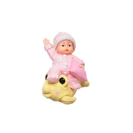 Robinanka® Decotown Hediyelik Sevimli Pembe Bebek Biblo Polyester Süs Eşyası