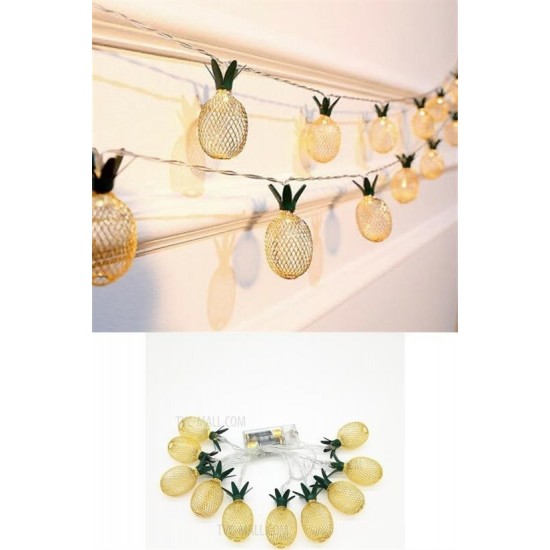 Robinanka® Dekoratif Pilli Pineapple Ananas Pilli Şerit Led Işık (1 Metre)